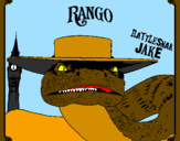 Desenho Rattlesmar Jake pintado por cobra detetive