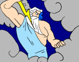 Desenho Zeus pintado por fernanda