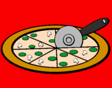 Desenho Pizza pintado por thiago