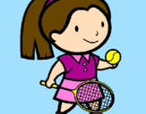 Desenho Rapariga tenista pintado por Silvester
