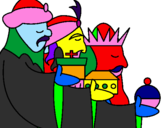 Desenho Os Reis Magos 3 pintado por beatriz