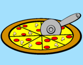 Desenho Pizza pintado por fernanda