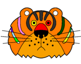 Desenho Tigre III pintado por erick krull azeredo