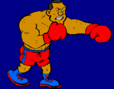 Desenho Boxeador pintado por mateus
