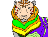 Desenho Tigre pintado por kaylane