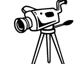 Desenho Câmera de cinema pintado por Priscila
