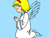 Desenho Anjo a orar pintado por Luan