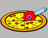 Desenho Pizza pintado por SOFIA                    