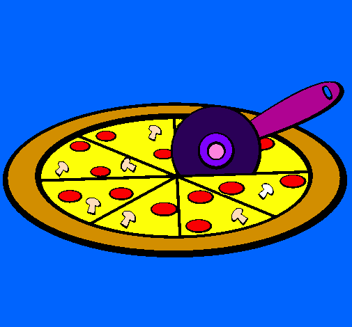 Desenho Pizza pintado por xiomara