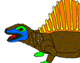 Desenho Dinossauro pintado por noni