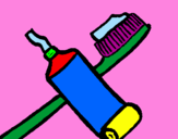 Desenho Escova de dentes pintado por ALICE LUCENA