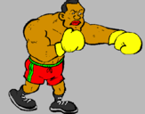 Desenho Boxeador pintado por asterique