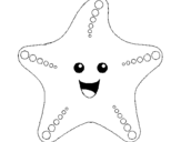 Desenho Estrela do mar pintado por ana