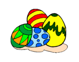 Desenho Ovos de páscoa pintado por Eneas