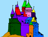 Desenho Castelo medieval pintado por EVA