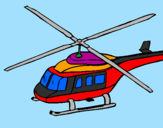 Desenho Helicoptero  pintado por aviao