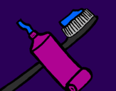 Desenho Escova de dentes pintado por julia 