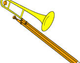 Desenho Trombone pintado por corga