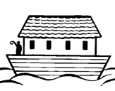 Desenho Arca de Noé pintado por arca