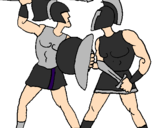 Desenho Luta de gladiadores pintado por ANDERSON