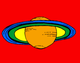 Desenho Saturno pintado por MV