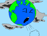 Desenho Terra doente pintado por geovana
