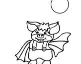 Desenho Morcego com calças pintado por htwuddfmkh