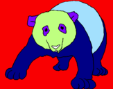 Desenho Urso panda pintado por beatriz