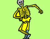 Desenho Esqueleto contente pintado por jaime