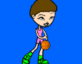 Desenho Jogadora de basquete pintado por AGUILAR