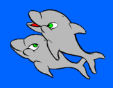 Desenho Golfinhos pintado por mtvlove