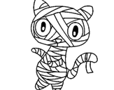 Desenho O gato momia pintado por laura