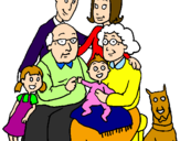 Desenho Família pintado por joyce