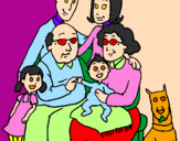 Desenho Família pintado por Lauraa