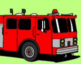Desenho Camião de bombeiros pintado por caio