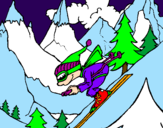 Desenho Esquiador pintado por naah