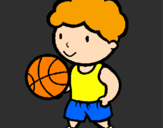 Desenho Jogador de basquete pintado por dan o bonito