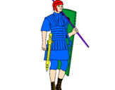 Desenho Soldado romano pintado por rui 24