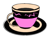 Desenho Taça de café pintado por jessica