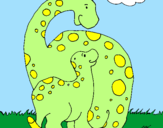 Desenho Dinossauros pintado por camila