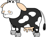 Desenho Vaca pensativa pintado por fgjf