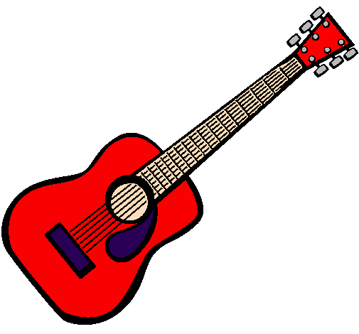 Desenho Guitarra espanhola II pintado por violão