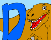 Desenho Dinossauro pintado por diana