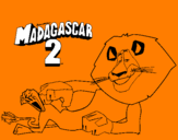 Desenho Madagascar 2 Alex pintado por bruno