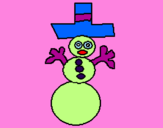 Desenho Boneco de neve pintado por yesling