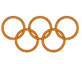 Desenho Argolas dos jogos olimpícos pintado por Carolina