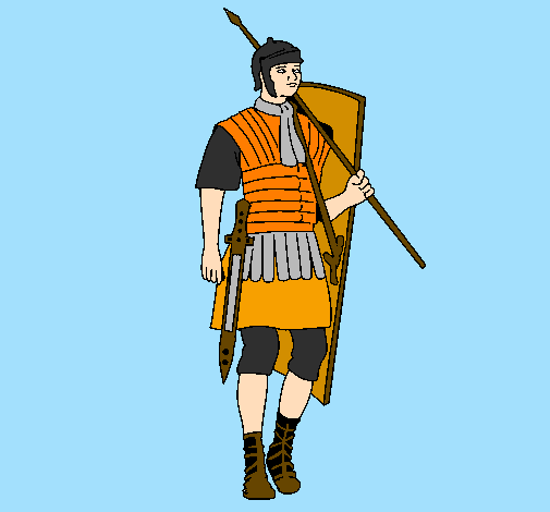 Desenho Soldado romano pintado por joão