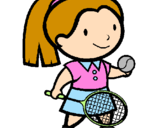 Desenho Rapariga tenista pintado por Filipa D.