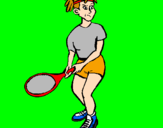 Desenho Rapariga tenista pintado por Arthur 