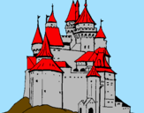 Desenho Castelo medieval pintado por isabélli cristina
